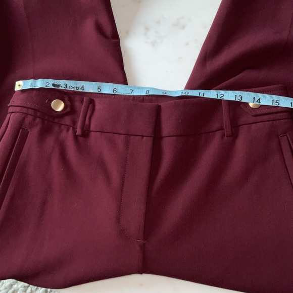 Talbots Rich Burgundy Greenwich Wide-Leg Pants - Picture 7 of 8